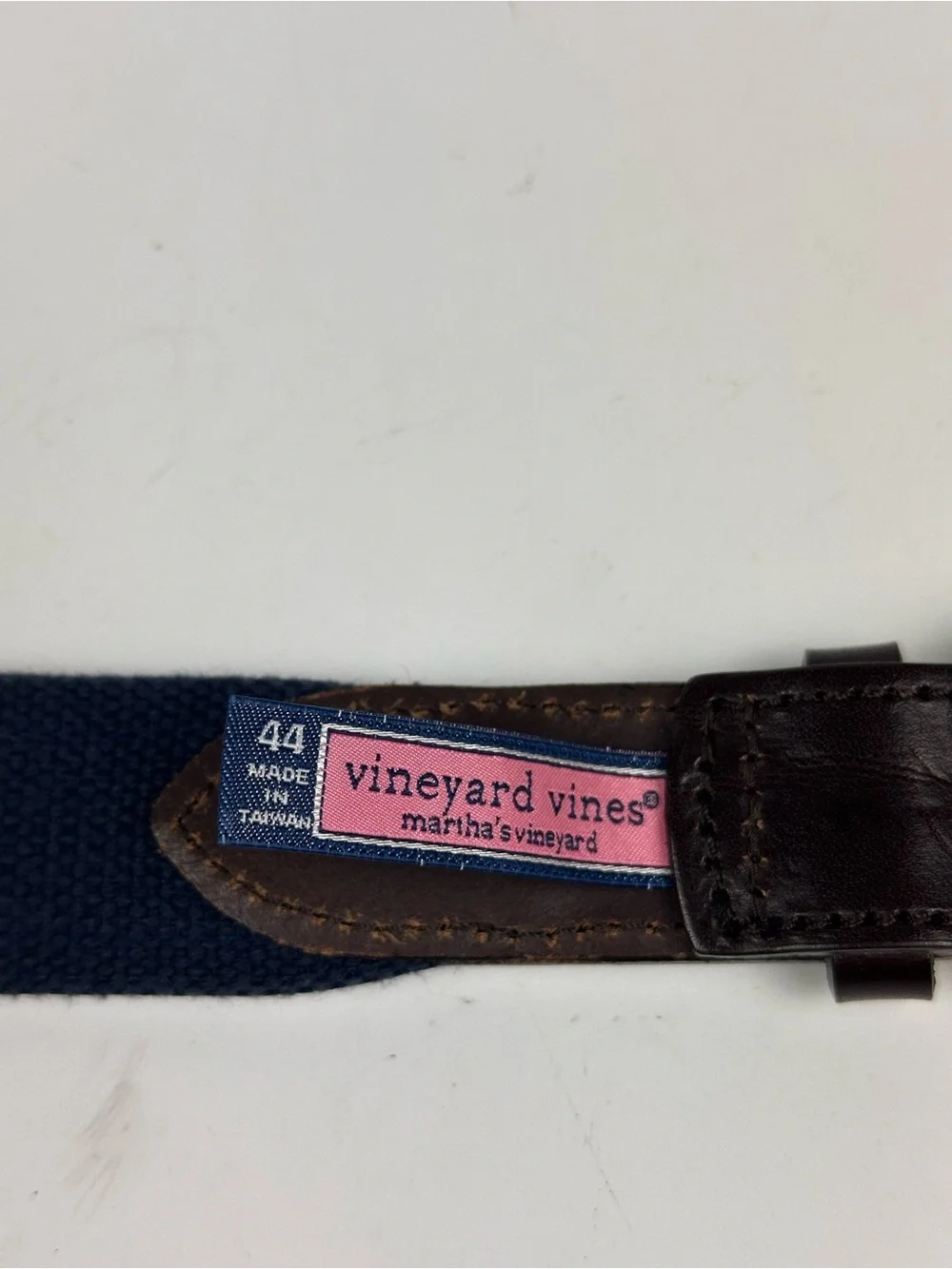 Vineyard Vines Maritime Signal Flag Belt with Brass Buckle